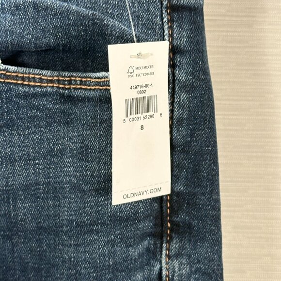 Old Navy Jeans Womens 8 Rockstar Super Skinny High Rise Distressed Ankle NEW - Picture 7 of 12